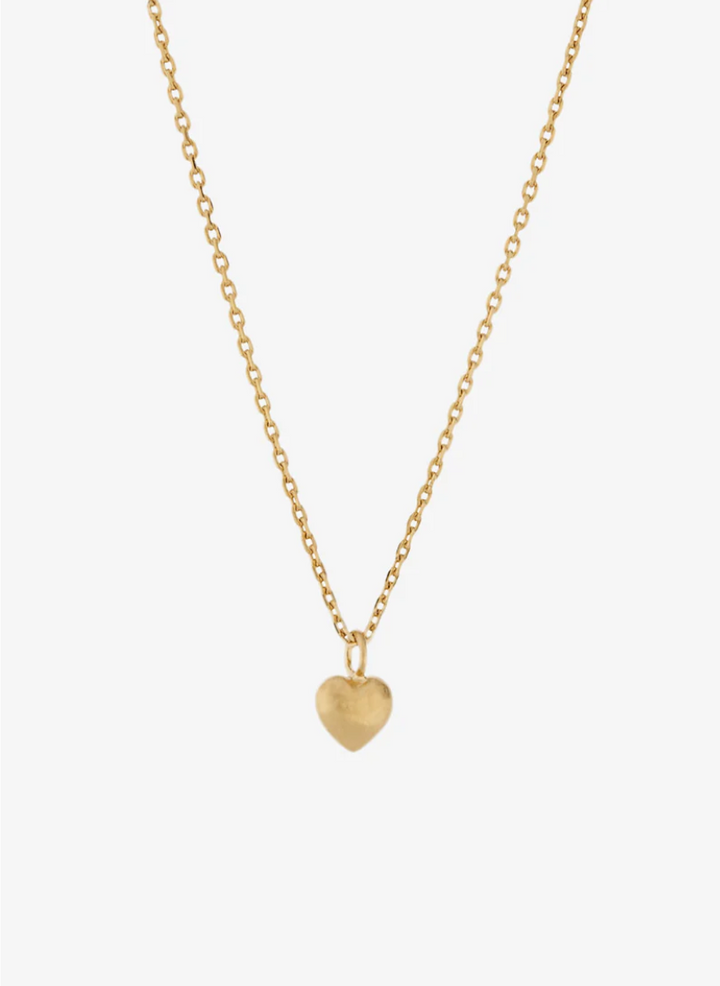 Solid Heart Gold Necklace